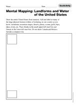 Mental Mapping: Landforms and Water of the United States