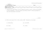 Math Warm-Up 11 for Gr. 3 & 4: Numbers and Numeration