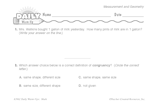 Math Warm-Up 132 for Gr. 3 & 4: Measurement & Geometry