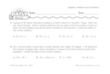 Math Warm-Up 213 for Gr. 5 & 6: Algebra, Patterns & Functions