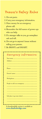 Peanut's Emergency Safety Rules