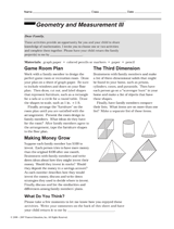 Geometry and Measurement III