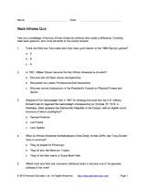 Black Athletes Quiz