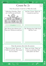 Word Problems: Count by 2s