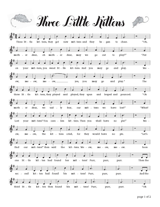 Sheet Music for The Three Little Kittens